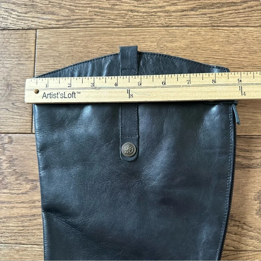 Sam Edelman Penny Leather Riding Boots Black Leather Sz 11 Wide Calf